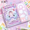 Libro de Pegatinas Xinmo Cuento de Hadas Brillante (Encuadernado con espiral) Libro de Pegatinas para Niñas Estilo Antiguo Ins Juego DIY Alivio del Estrés