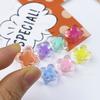 Cor Doce Trevo de Quatro Folhas Transparente Cor Interna Contas Meio Contas DIY Corda de Cabelo Infantil Corrente de Celular com Contas Pingente de Carro Acrílico