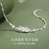 Pulsera de Flor de Jazmín de Plata de Ley S925 Mo Li para Mujer, Estilo Nicho de Gama Alta con Flores de Diamante Brillantes, Regalo de Cumpleaños para Novia