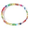 Pulseras Tejidas a Mano con Cuentas Tila Pull-Up y Cuentas de Arroz Estilo Playa Europeo y Americano Estilo Ins Pulseras de Pareja Que No Se Desvanecen