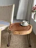 Mesa de Centro Plegable de Madera Maciza, Mesa Pequeña Simple para Balcón Exterior, Mesa Baja Tatami para Sala de Estar, Mesa de Centro para Balcón