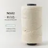 Hilo de algodón hueco de 2 mm de grosor medio para tejido DIY hecho a mano de sombreros de verano, bolsos, muñecas y hilo de perlas de hilo redondo