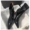 Botas Delgadas de Tacón Alto Chuyuji, Botas Elásticas, Punta Fina, Cierre Trasero, Estilo Sexy Otoño e Invierno, Botines Cortos Llamativos para Mujer
