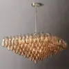 Nuevo Estilo Americano Sala de Estar Comedor Dúplex Cristal Prismático Araña Villa Hotel B&B Lujo Ligero Araña de Cristal