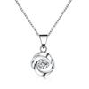 Collar de Plata 925 Plata Rosa Collar de Clavícula para Mujer Estilo Coreano Colgante Simple Joyería de Plata Joyería Fábrica Venta al por Mayor Colgante Plata A
