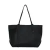 Bolsa de axila grande capacidade estilo coreano para mulheres, nova bolsa tote moda 2026, trançada, única, moderna, bolsa de ombro simples