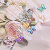 En stock Europa y Estados Unidos transfronterizo nuevo collar de mariposa degradado collar de acero inoxidable de moda para mujer cadena de clavícula con personalidad N