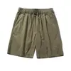 Pantalones Cortos de Algodón Estilo Japonés para Hombre, Talla 26, Versátiles de Verano, Simples, Holgados, Casuales, Pantalones de Cinco Puntos con Cintura Elástica y Pierna Ancha, Pantalones Deportivos de Longitud Media