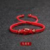 Pulsera de Cuerda Roja para Hombres y Mujeres Pulsera Joyería Tejida a Mano Esmalte Año del Zodíaco Chino Estilo Nacional Pulsera de Cuerda Roja