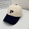 Boné de Baseball Bordado com Letra Estilo Luo Yuxiao para Mulheres, Proteção Solar de Primavera e Verão, Versátil, Emagrecimento Facial, Aba Macia