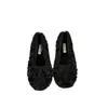 Zapatos Planos Mary Jane con Lazo Nuevo Otoño/Invierno 2026 para Mujer, Boca Baja, Cálidos, Punta Cuadrada, Con Peluche, Mocasines