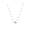 Colar de Quatro Estrelas para Amigas, Design Exclusivo, Corrente para Clavícula, Estilo Minimalista, Luxo Leve, Sensação de Alta Qualidade, Joia para Estudantes