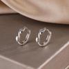 SHIAI Sterling Silver 925 brincos de fivela de orelha Mobius torcido all-match moda nicho diário comutador essencial