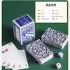 Cartas de Mahjong Impermeables Engrosadas Cartas de Mahjong Portátiles para Exteriores Viaje Juego de Mahjong Sencillo
