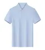 Camisa Polo de Negocios Sin Costuras Solot Color Sólido Solot Manga Corta Algodón Estampado Cuello Solapa Cuello de Algodón Na Azul Marino Na DuPont