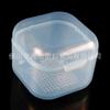 Caja Cuadrada de Almacenamiento para Desinfección de Arte de Uñas Caja para Limpieza de Cabezales de Lijado Mini Filtro de Doble Capa Engrosada Caja de Almacenamiento Multifuncional
