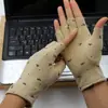 Nuevos guantes de mujer de medio dedo forrados de polar elásticos finos de terciopelo cálidos para trabajo mecanografía estudiantes escritura otoño e invierno lazo medio