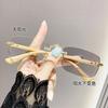 Gafas presbópicas sin montura para negocios con cambio de color fotosensible con veta de madera, ciencia y tecnología, populares en línea, montura para gafas de directo