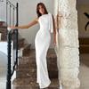 Vestido de mujer de comercio exterior, primavera y verano 2024, nuevo, informal, sexy, con hombros descubiertos, cómodo, ajustado, sin mangas