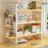 Prateleira de Armazenamento para Mesa, Organizador de Mesa, Estante Multi-Nível para Exibição de Livros, Painel Perfurado para Mesa de Escritório