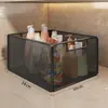 Estante de almacenamiento debajo del mueble del baño, carrito de baño, cesta de almacenamiento para detergente y polvo de lavandería, cesta para ropa sucia debajo del lavabo