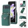 Moda Zipper Bag para Samsung zFold6 Capa de Telefone Móvel Lanyard Card Case Galaxy Folding Screen Mobile Phone Leather Case