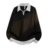 Sudadera con Capucha Estilo Academy NASA para Hombre 2026 Nueva Otoño Marca de Moda Holgada Falso Dos Piezas Patchwork Top de Pareja