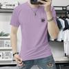 Camiseta de Manga Corta para Hombre Explosiva 2025 Nueva Moda de Verano Guapo Calidad Camiseta Casual para Hombre Combinable de Media Manga con Cuello Redondo