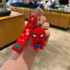 Popular llavero de bloques de construcción transfronterizo Marvel Iron Man Spider-Man colgante de mochila para niños llavero de coche al por mayor