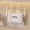 Estante de Colocación para Router Estante de Almacenamiento Wifi Soporte Adhesivo de Pared Set de Soportes Caja Superior Caja de Almacenamiento sin Perforaciones Parche