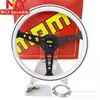 Modificación de coche superventas transfronteriza: Volante de 14 pulgadas (350 mm) con costuras negras y acabado imitación madera blanca, un diseño elegante y deportivo