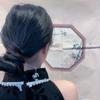 Nuevos y geniales carillones de viento de estilo retro chino, cuentas redondas, borla, pinza para el pelo, diseño de nicho, perla de agua dulce, flor seca, accesorios para el cabello