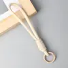 Cordón Trenzado Creativo Corto para Teléfono Móvil de Bloques de Color con Nudo, Funda para Teléfono Móvil, Llavero, Tetera, Cordón Desmontable Anti-Pérdida