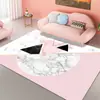 Alfombra Moderna Minimalista de Lujo Ligero para Sala de Estar, Alfombrilla Retro Geométrica para Mesita de Noche de Dormitorio, Alfombra de Cobertura Total para Hotel y Casa de Huéspedes, Envío Transfronterizo