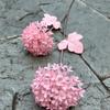 Nueva hortensia de madera de imitación 2 Bola de nieve cebolla boda camino plomo decoración suave flores falsas al por mayor