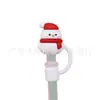 Navidad Nueva Transfronteriza Cubierta de Paja de 8 mm Reno Goma Suave Caja de Regalo de Navidad Tapón de Paja de Dibujos Animados Tapa Antipolvo Cubierta Antipolvo