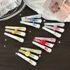 Pin lateral lindo de cuadros estilo coreano, pinza para el cabello dulce y femenina, pinza de pico de pato de alta gama para flequillo, accesorio para el cabello