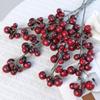 Fruta de la Fortuna de Frutos Rojos Flor de Nochevieja Fruto de Acebo Flor de Navidad Flor de Acacia de Baya Roja Decoración de Boda Adornos Florales