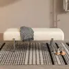 Banqueta de Cambio de Zapatos de Lujo Ligero para el Hogar, Banqueta Larga de Acero Inoxidable para Cambio de Zapatos para Sala de Estar Sofá, Banqueta Mesita de Noche para Dormitorio, Banqueta de Isla para Tienda de Ropa