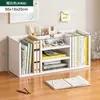 Estante vertical de múltiples capas para almacenamiento en escritorio de oficina, Escritorio para escribir, Estante de almacenamiento para escritorio, Estante organizador de archivos, Artefacto de almacenamiento para estación de trabajo