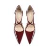 Zapatos de Tacón Alto de Punta con Tiras Cruzadas 2025 Verano Nuevo Estilo Caliente Sexy Hermana Real Estilete Rojo Sandalias Huecas para Mujer