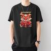 Camiseta de manga curta estampada solta de verão masculina moda casual para todos os jogos na moda gola redonda respirável confortável estudantes adolescentes