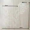Hilo de seda de pescado pieza grande de flor encaje para escote de vestido de novia accesorios blanco diy ropa pegatinas de tela hechas a mano