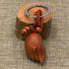 Nuevo Calabaza de Madera de Durazno Cigarra Dorada Llavero de Madera de Durazno Estéreo Llavero de Coche Colgante Puesto de Jianghu Nuevo