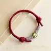 Pulseras Coloridas Tejidas a Mano para el Festival del Bote del Dragón, Pulseras Coloridas de Bestia Devoradora de Oro, Pulseras de Estilo Étnico, Pulseras Zongzi para Niños