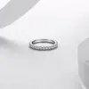 Anel Completo de Moissanite em Prata de Lei S925, Anel de Banda Completo de Moissanite para Mulheres, Feito Inteiramente de Prata 925, Anéis Empilháveis Transfronteiriços Atacado