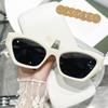 Nuevas Gafas de Sol con Montura Asimétrica para Mujer H Templo Decorado Transfronterizas Europeas y Americanas Fotografía Callejera Gafas de Sol Personalizadas para Hombre 5129