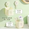 Colgante de Pared Lavabo de Baño Estante de Almacenamiento para Baño Caja de Almacenamiento para Toallitas Usadas Calcomanía de Flor para Brochas de Maquillaje