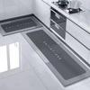 Alfombrilla Sencilla para Cocina del Hogar, Absorbente de Aceite, Absorbente de Agua, Antideslizante de Tierra de Diatomeas Suave, Secado Rápido, Resistente a la Humedad, Alfombrilla de Piso para Entrada de Baño
