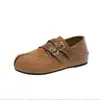 Piel auténtica, uso bidireccional, zapatos Mary Jane con plataforma para mujer, nueva colección otoño 2026, planos estilo hebilla, versátiles y elegantes, inspirados en Birkenstock
